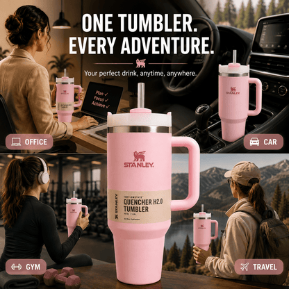 Stanley Adventure Quencher 40oz Tumbler - Baby Pink