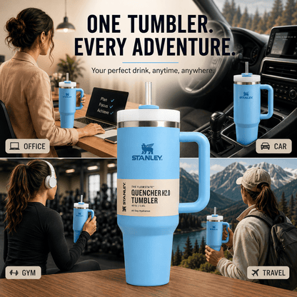 Stanley Adventure Quencher 40oz Tumbler - Sky Blue