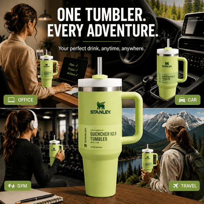 Stanley Adventure Quencher 40oz Tumbler - Apple Green | Insulated Tumbler | Billara